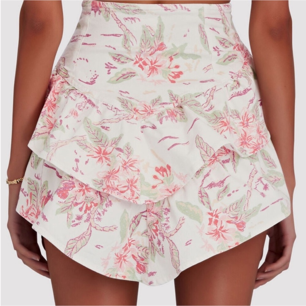 Mother the denim Hawaiian print mini skirt❤️❤️❤️❤️ - Picture 4 of 14